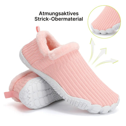 Natuvo | Ultrawarme Barfuß-Hausschuhe mit Anti-Rutsch-Sohle & Kuschel-Fleece