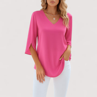 Mia | V-Ausschnitt Chic-Bluse