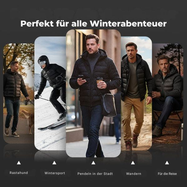 Kalen | Wattierte Herrenjacke mit Kapuze