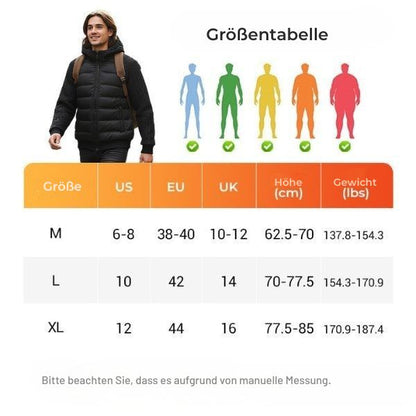 Kalen | Wattierte Herrenjacke mit Kapuze