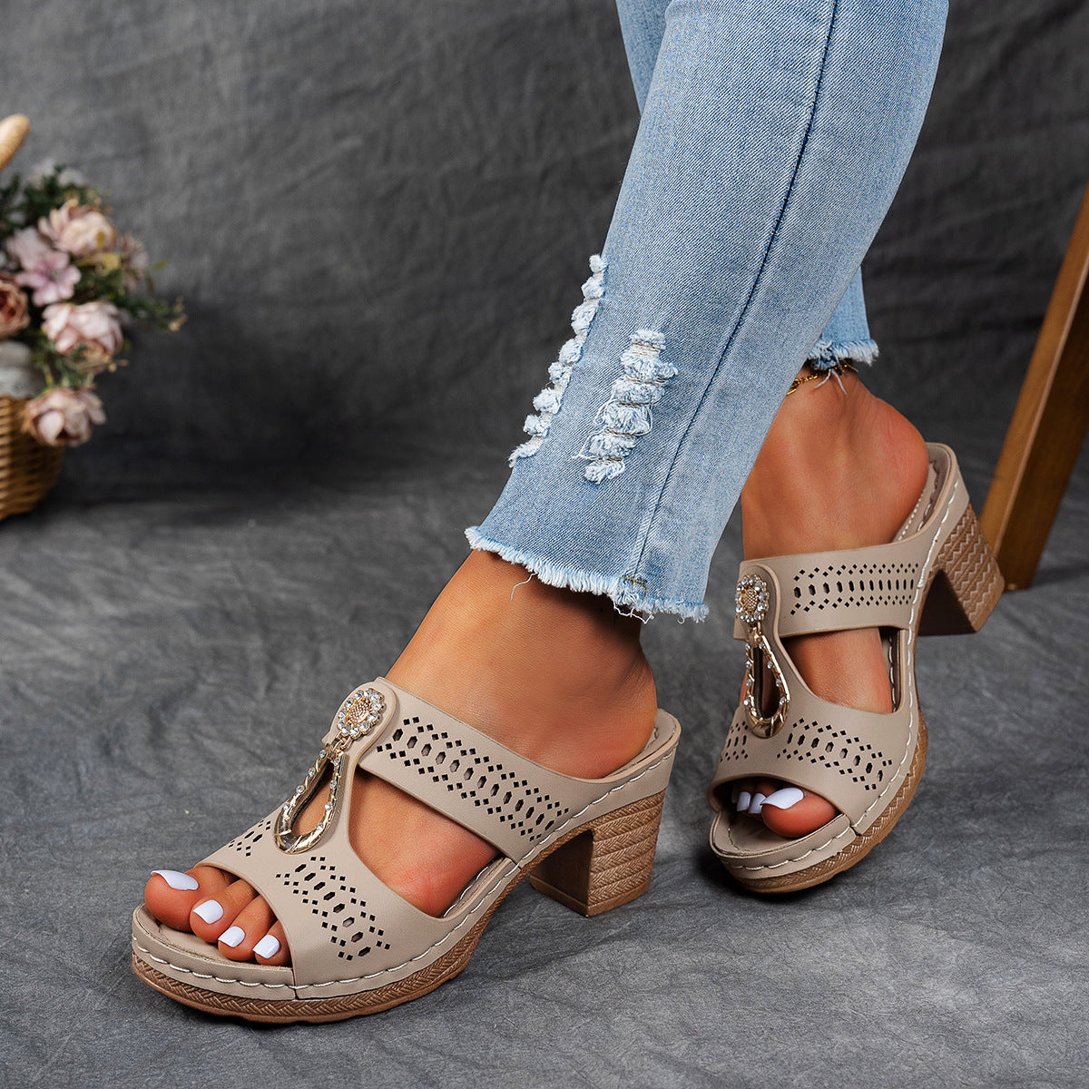 GlitzStep | Orthopädische Sandalen mit Strass