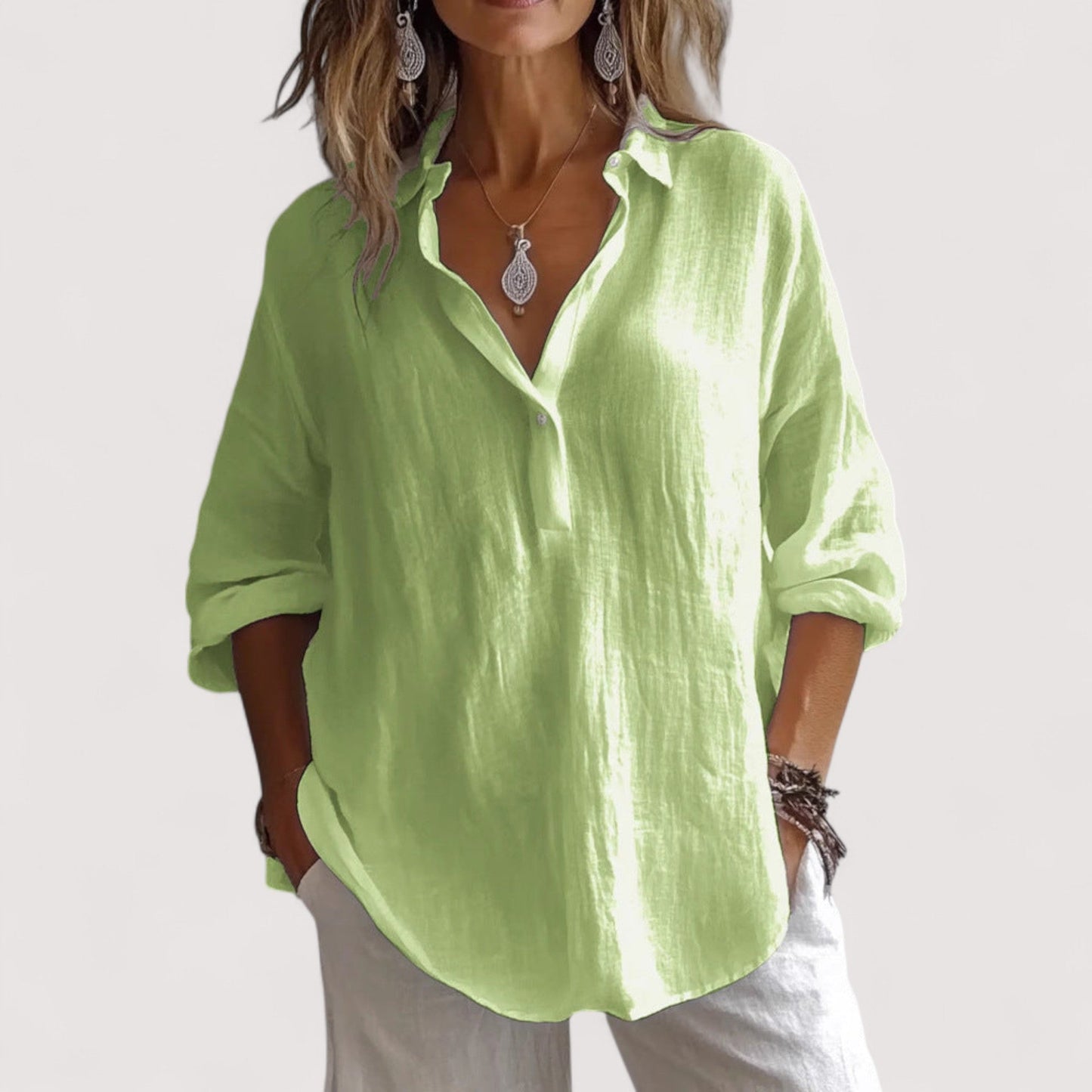 Elara | Pure Linen Hemd