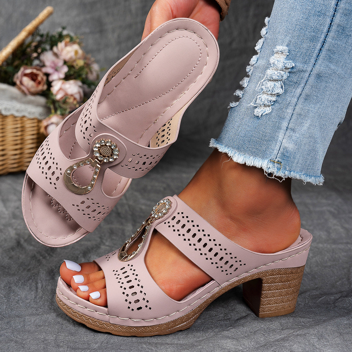 GlitzStep | Orthopädische Sandalen mit Strass