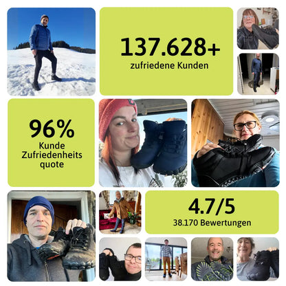 Natuvo | Ultrawarme Barfuß-Hausschuhe mit Anti-Rutsch-Sohle & Kuschel-Fleece