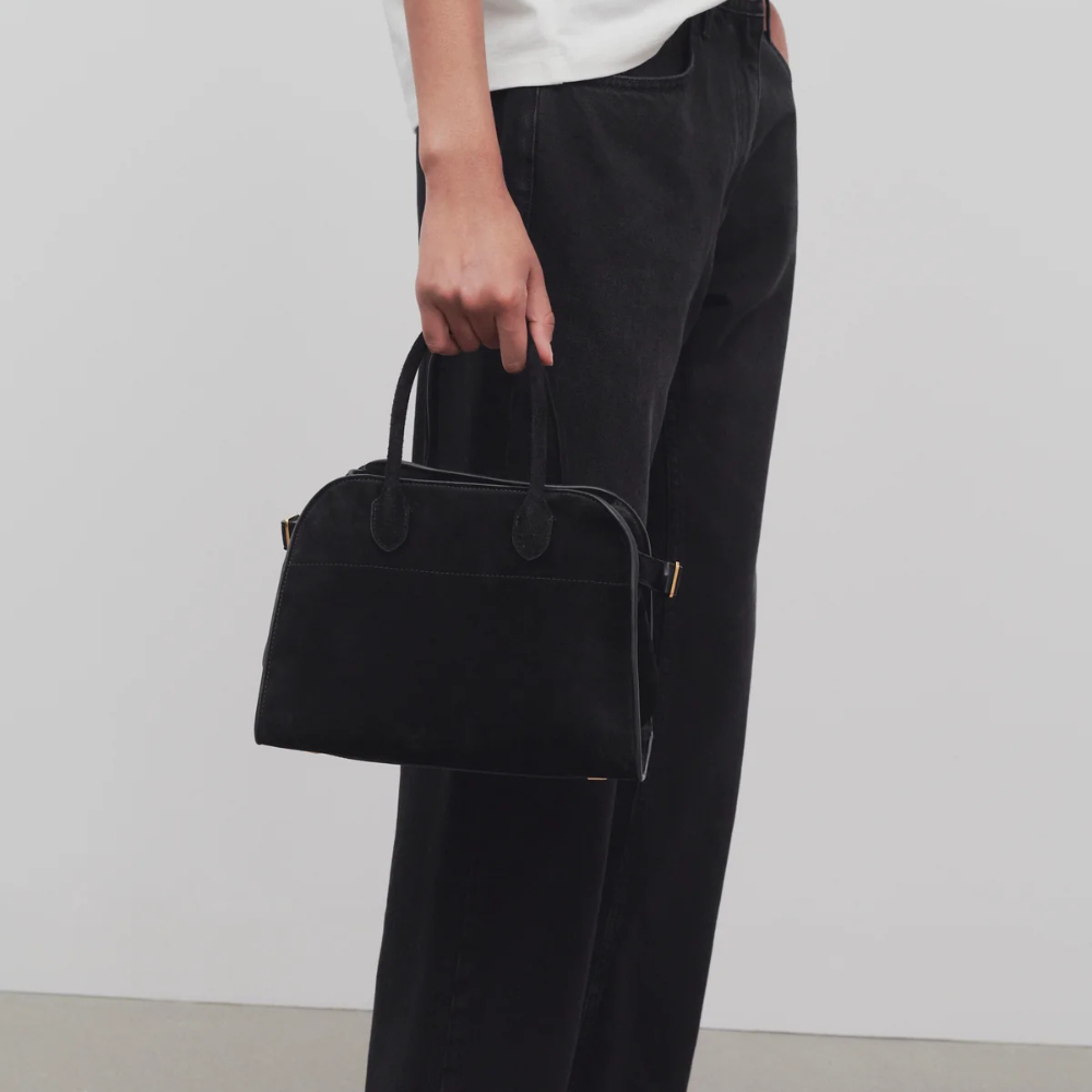 Nuvia | Handgefertigte Wildledertasche im Bowling-Stil