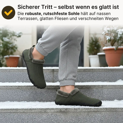 Natuvo | Ultrawarme Barfuß-Hausschuhe mit Anti-Rutsch-Sohle & Kuschel-Fleece