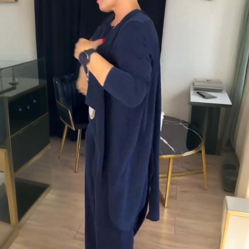 Lunaria | Elegantes 3-teiliges Damen-Set mit Cardigan, Top & Hose